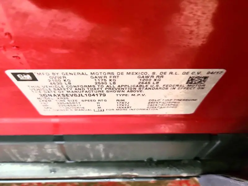 2018 CHEVROLET EQUINOX LT  