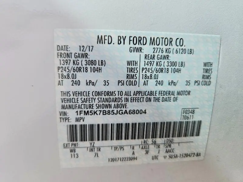 2018 FORD EXPLORER   
