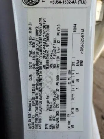 2012 FORD FIESTA SE