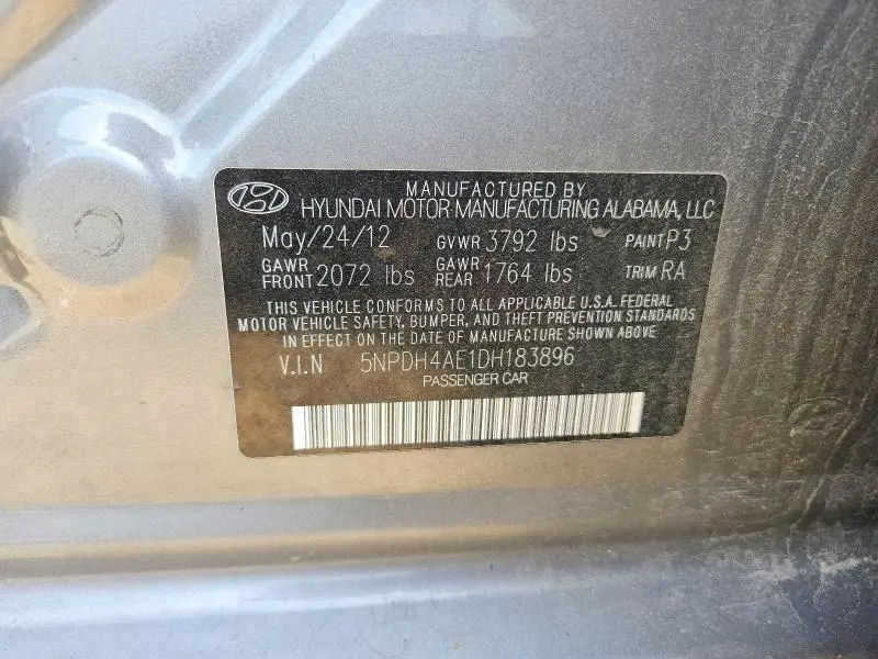 2013 HYUNDAI ELANTRA GLS  