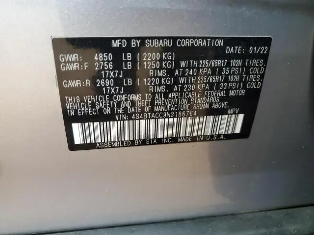 2022 SUBARU OUTBACK PREMIUM  