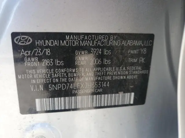 2018 HYUNDAI ELANTRA SE  