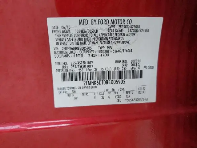 2011 FORD FLEX LIMITED  