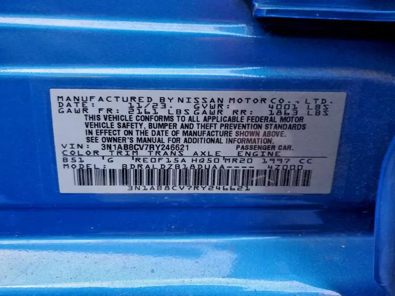 2024 NISSAN SENTRA SV  