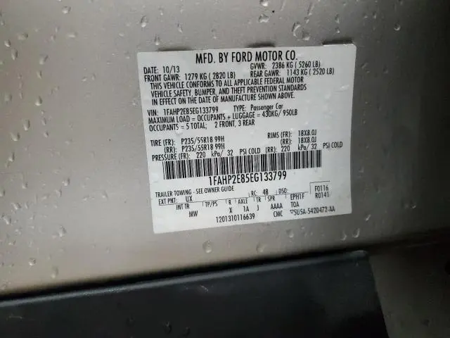 2014 FORD TAURUS SEL  