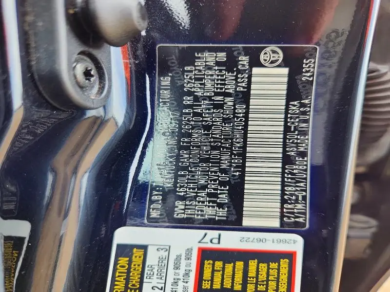 2017 TOYOTA CAMRY SE  