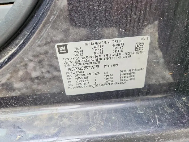 2014 CHEVROLET SILVERADO K1500 LT  