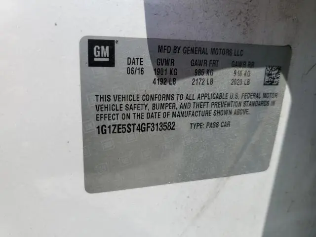 2016 CHEVROLET MALIBU LT