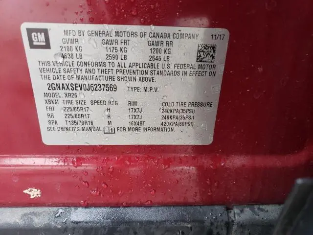 2018 CHEVROLET EQUINOX LT  