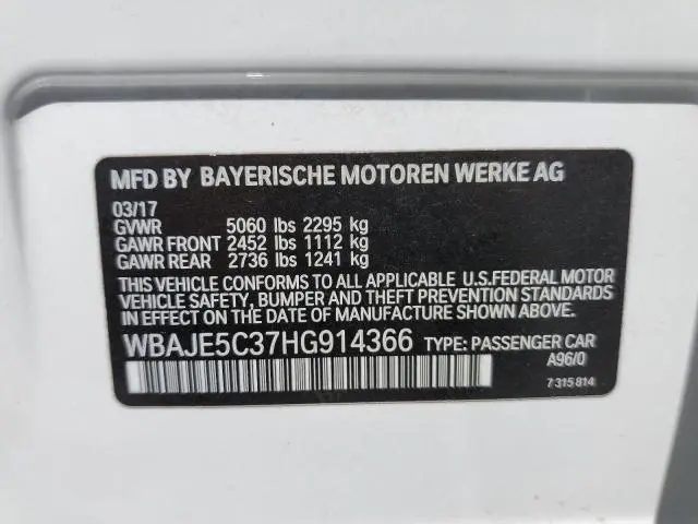 2017 BMW 540 I  