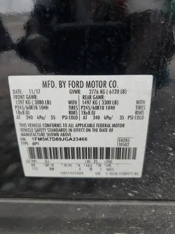 2018 FORD EXPLORER XLT  