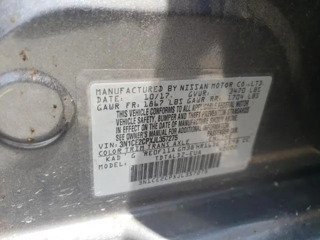 2018 NISSAN VERSA NOTE S  