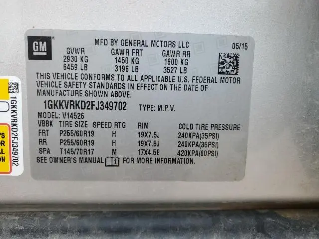 2015 GMC ACADIA SLT-1  