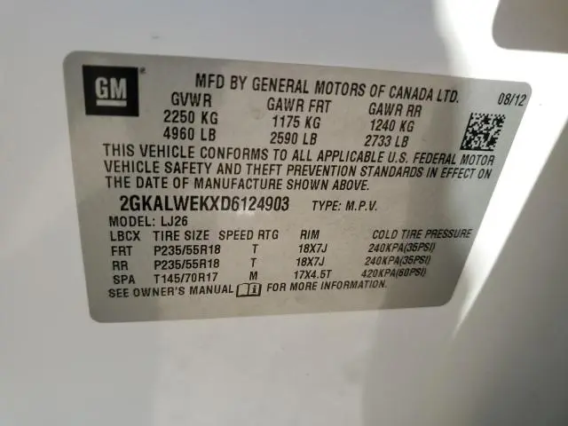 2013 GMC TERRAIN SLT  