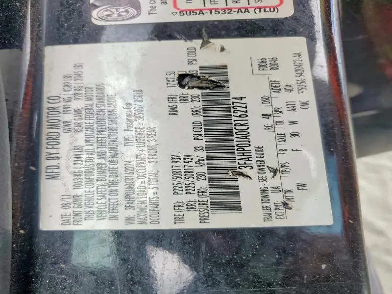 2012 FORD FUSION SEL  