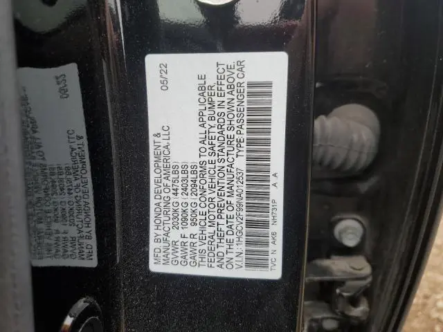 2022 HONDA ACCORD TOURING