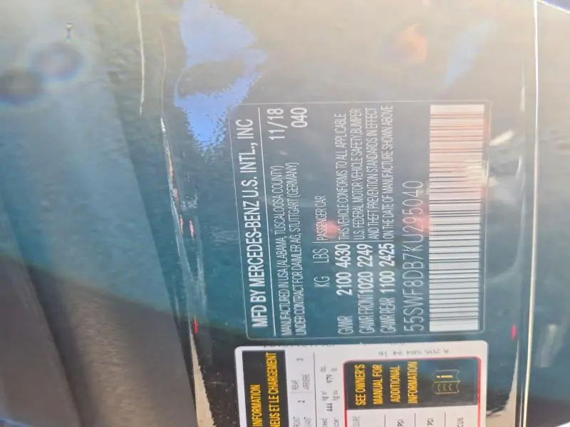 2019 MERCEDES-BENZ C 300  