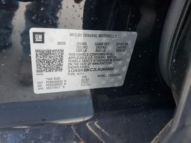 2020 CHEVROLET TAHOE K1500 LT  