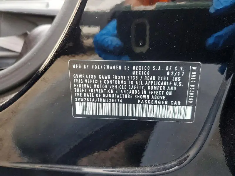 2017 VOLKSWAGEN JETTA S  