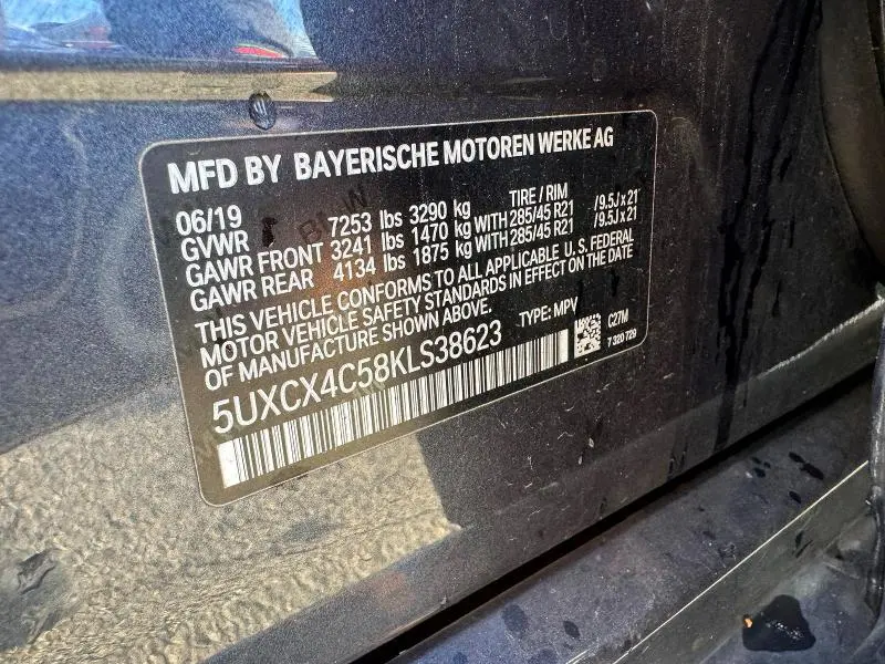 2019 BMW X7 XDRIVE50I  