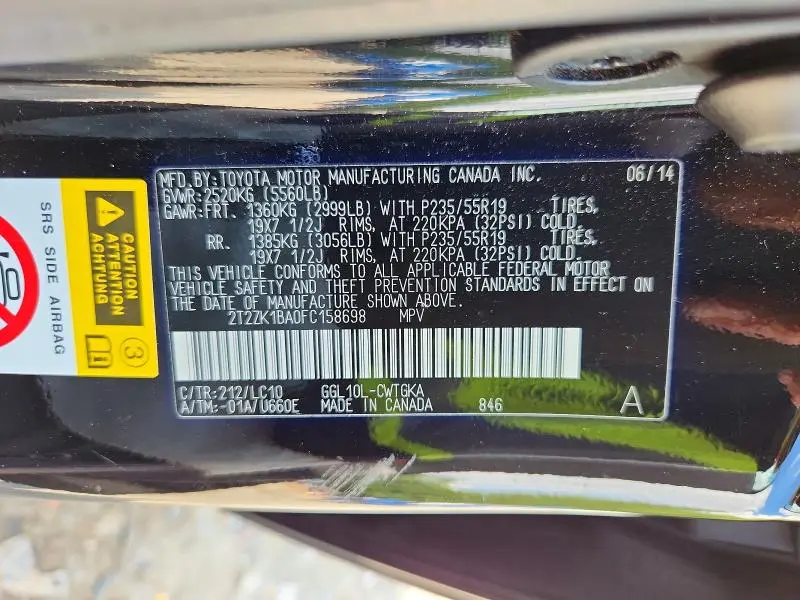 2015 LEXUS RX 350 BASE  