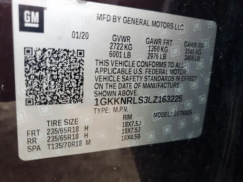2020 GMC ACADIA SLE  