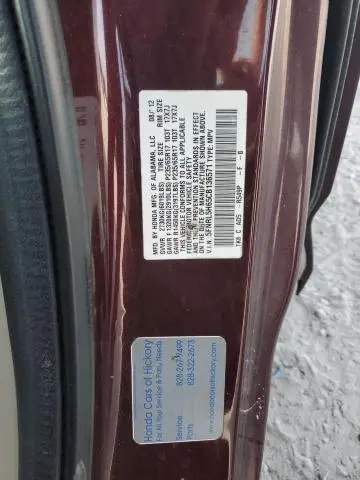 2012 HONDA ODYSSEY EXL  