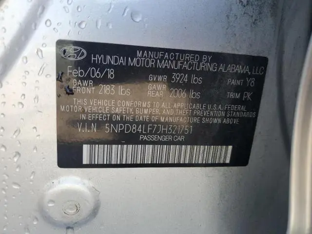 2018 HYUNDAI ELANTRA SEL  