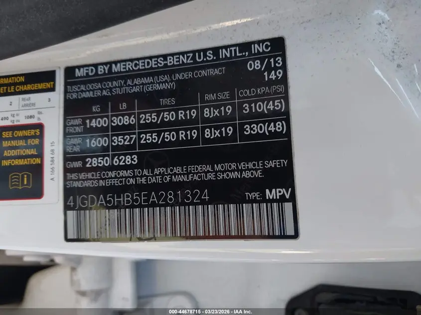 2014 MERCEDES-BENZ ML 350 4MATIC