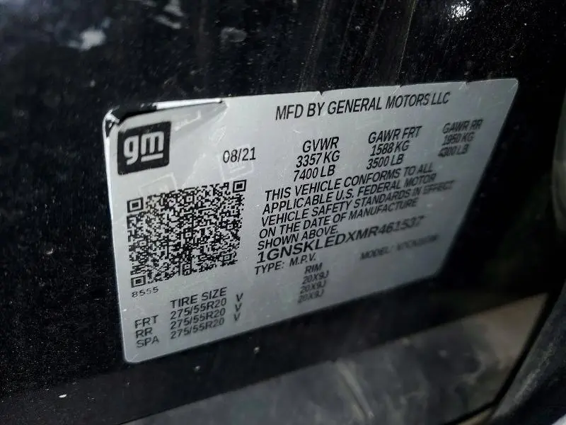 2021 CHEVROLET TAHOE K1500  