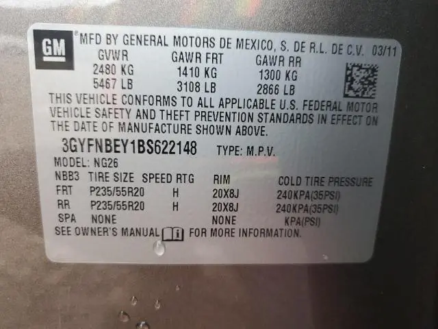 2011 CADILLAC SRX PERFORMANCE COLLECTION  