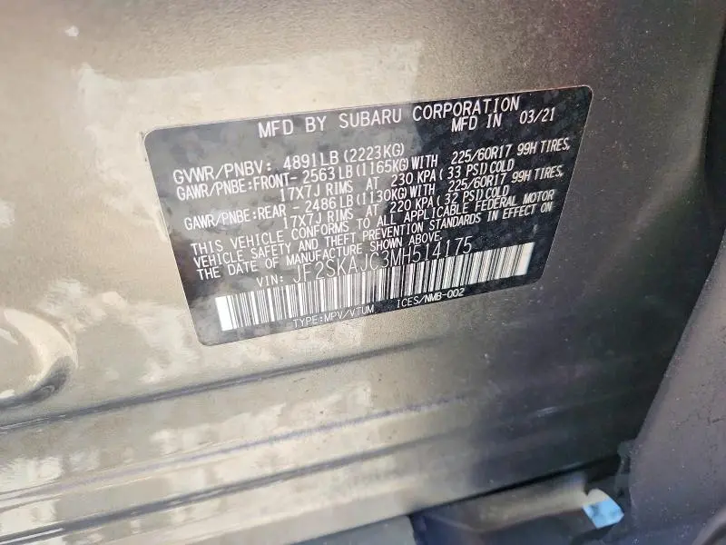 2021 SUBARU FORESTER PREMIUM  
