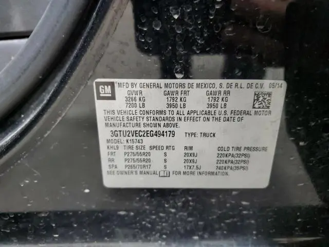 2014 GMC SIERRA K1500 SLT  