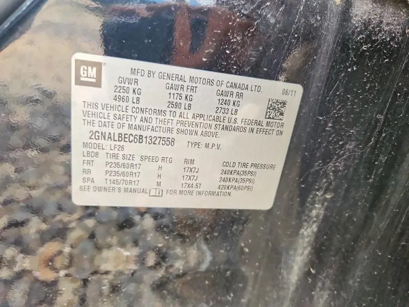 2011 CHEVROLET EQUINOX LS  