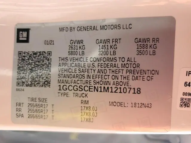 2021 CHEVROLET COLORADO LT  