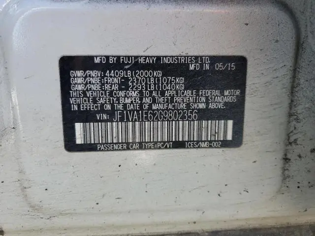 2016 SUBARU WRX PREMIUM  