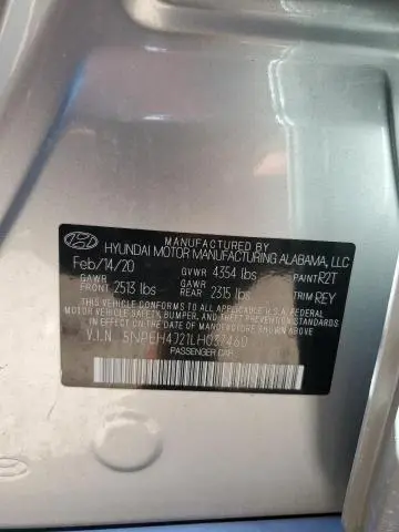 2020 HYUNDAI SONATA LIMITED  