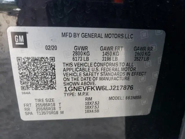 2020 CHEVROLET TRAVERSE LS  