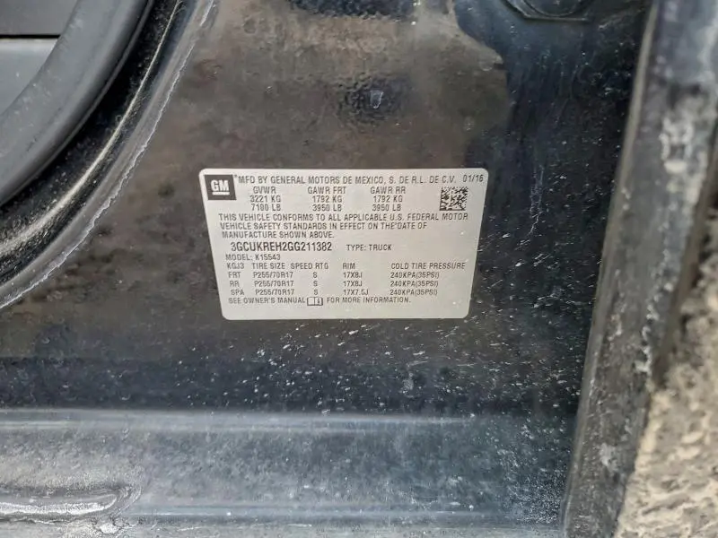 2016 CHEVROLET SILVERADO K1500 LT  