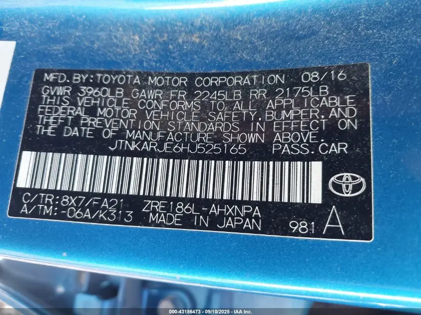 2017 TOYOTA COROLLA IM  