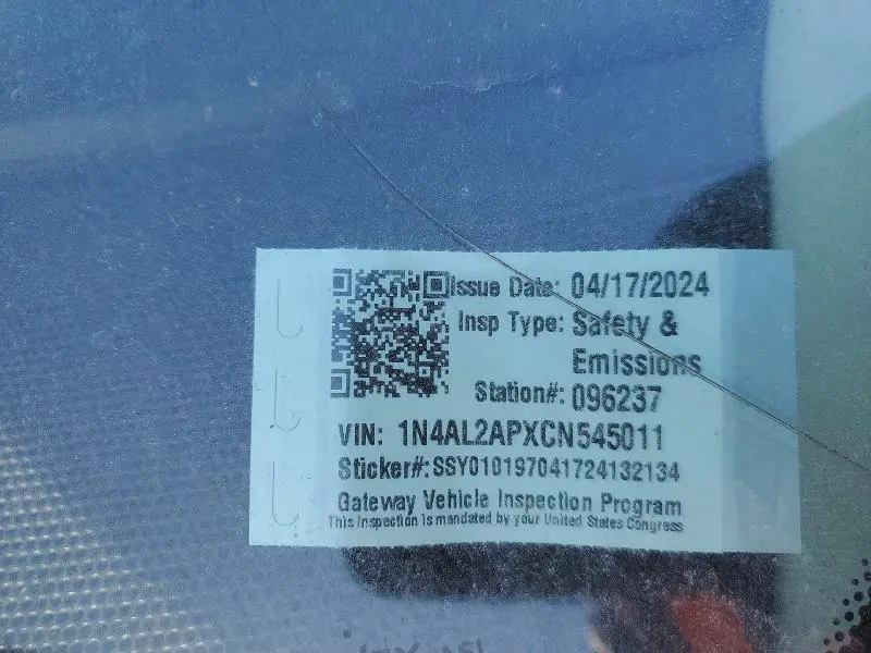 2012 NISSAN ALTIMA BASE  