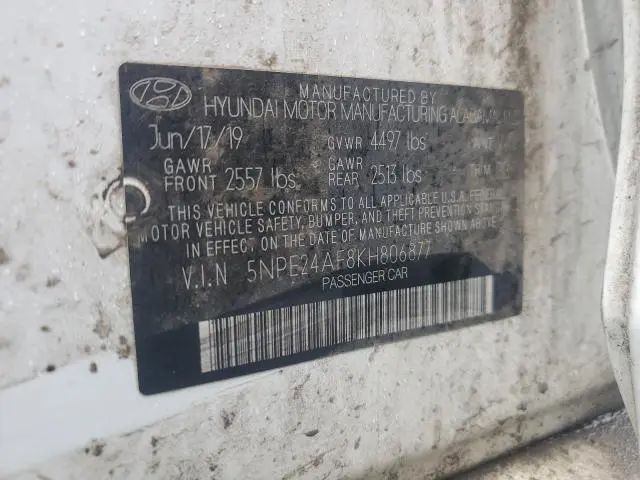 2019 HYUNDAI SONATA SE  