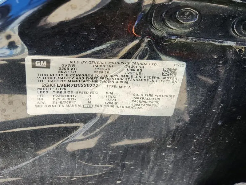 2013 GMC TERRAIN SLT  