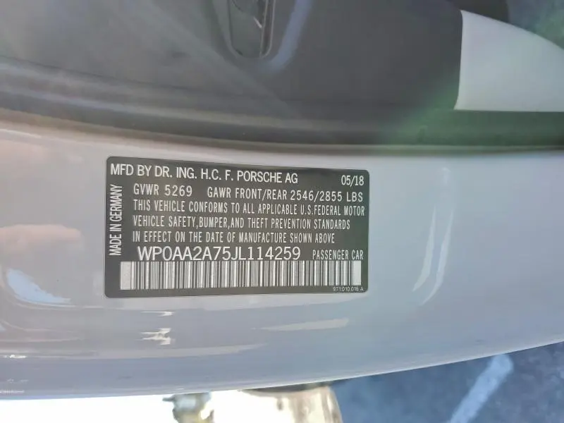 2018 PORSCHE PANAMERA 4  