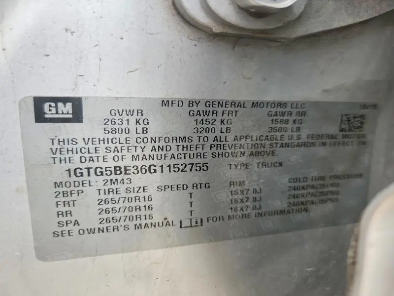 2016 GMC CANYON   