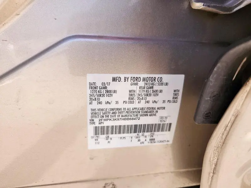 2017 FORD EDGE TITANIUM  