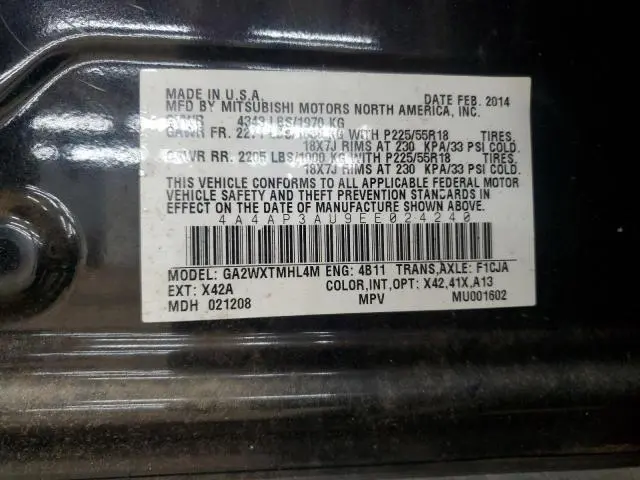 2014 MITSUBISHI OUTLANDER SPORT ES  