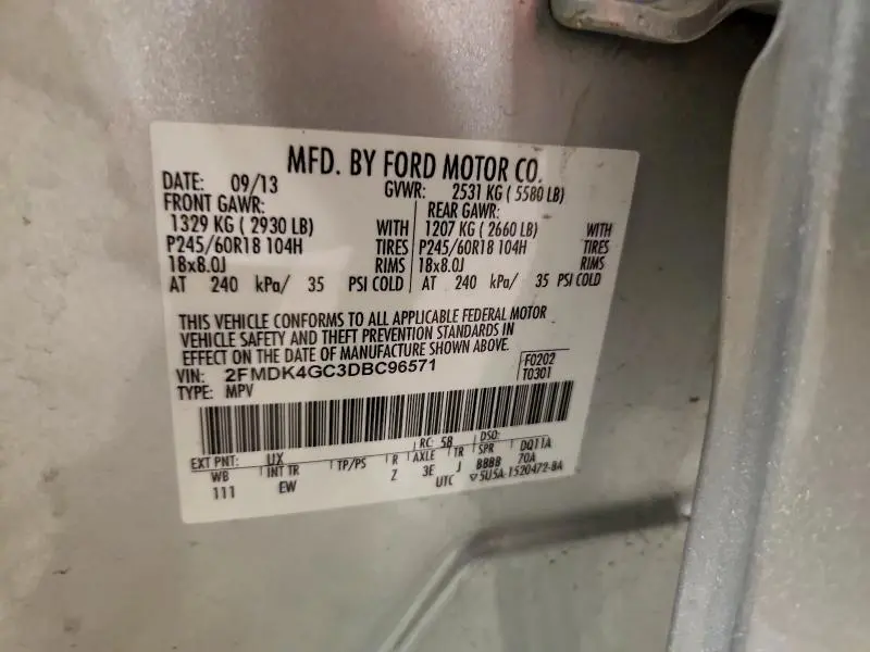 2013 FORD EDGE SE  