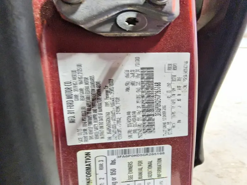 2016 FORD FUSION SE  