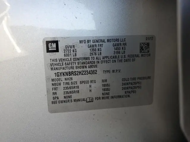 2017 CADILLAC XT5 LUXURY  